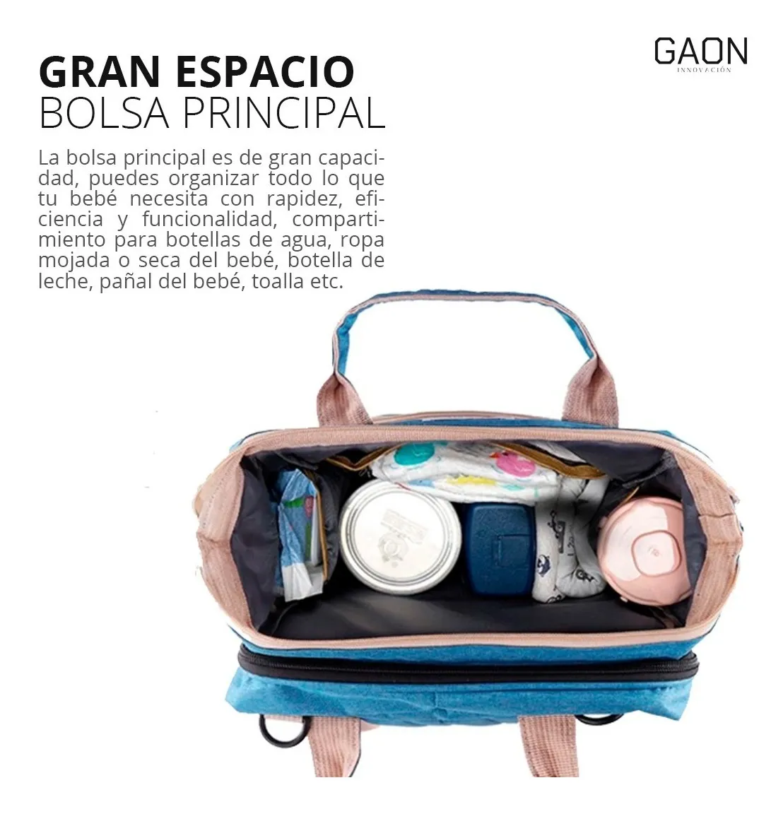 Pañalera tipo Mochila Moderna Multiusos Multifuncional Convertible Termica Con Cambiador