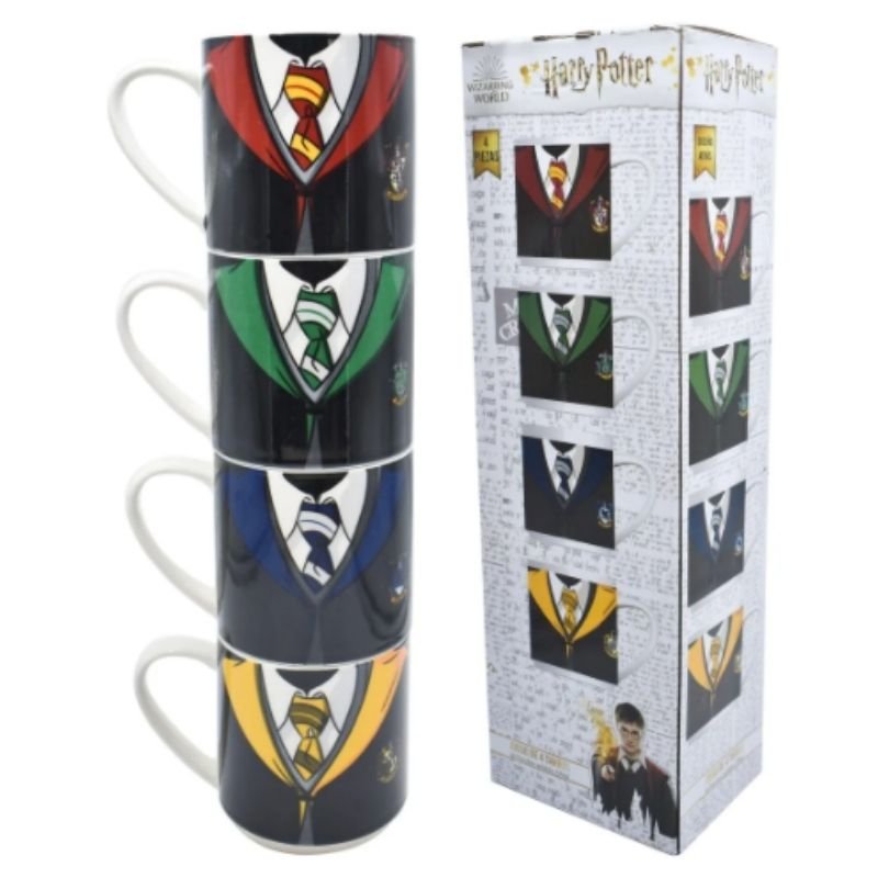 Fun Kids 1754-42 Set De Tazas Café Harry Potter Hogwarts Apilables 330ml  Porcelana