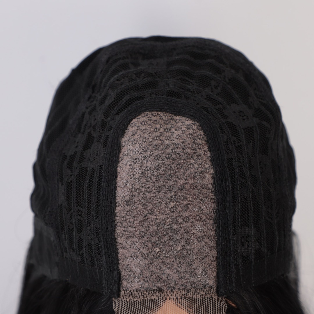 Peluca Lace Front Negra Natural De Excelente Calidad