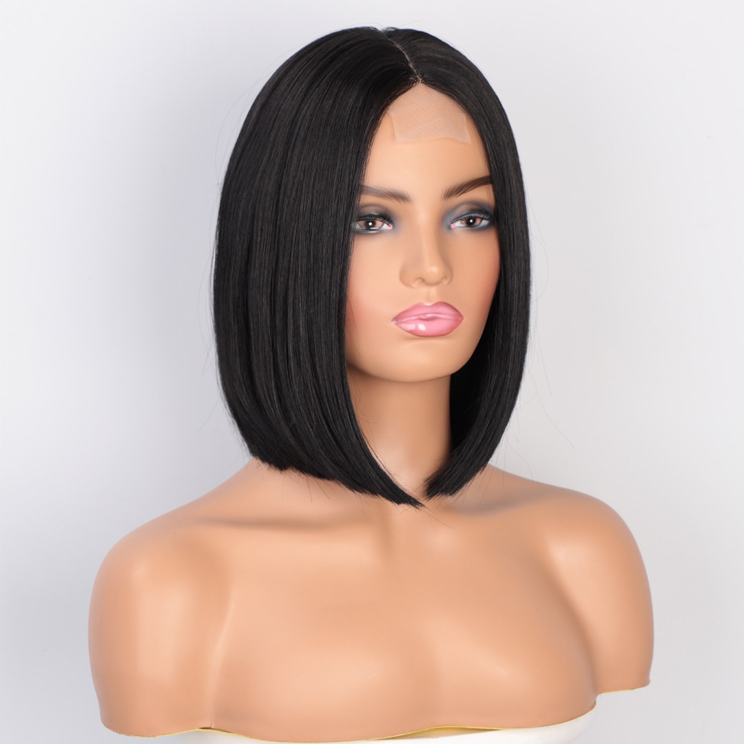 Peluca Lace Front Negra Natural De Excelente Calidad