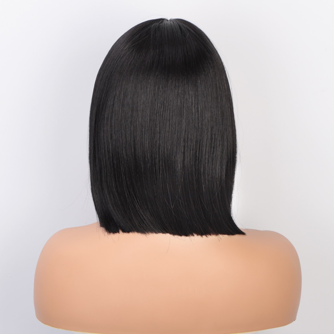 Peluca Lace Front Negra Natural De Excelente Calidad