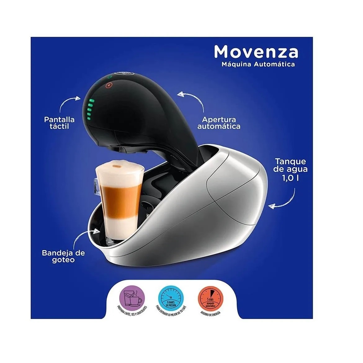 Cafetera Dolce Gusto Movenza 12318706 Gris