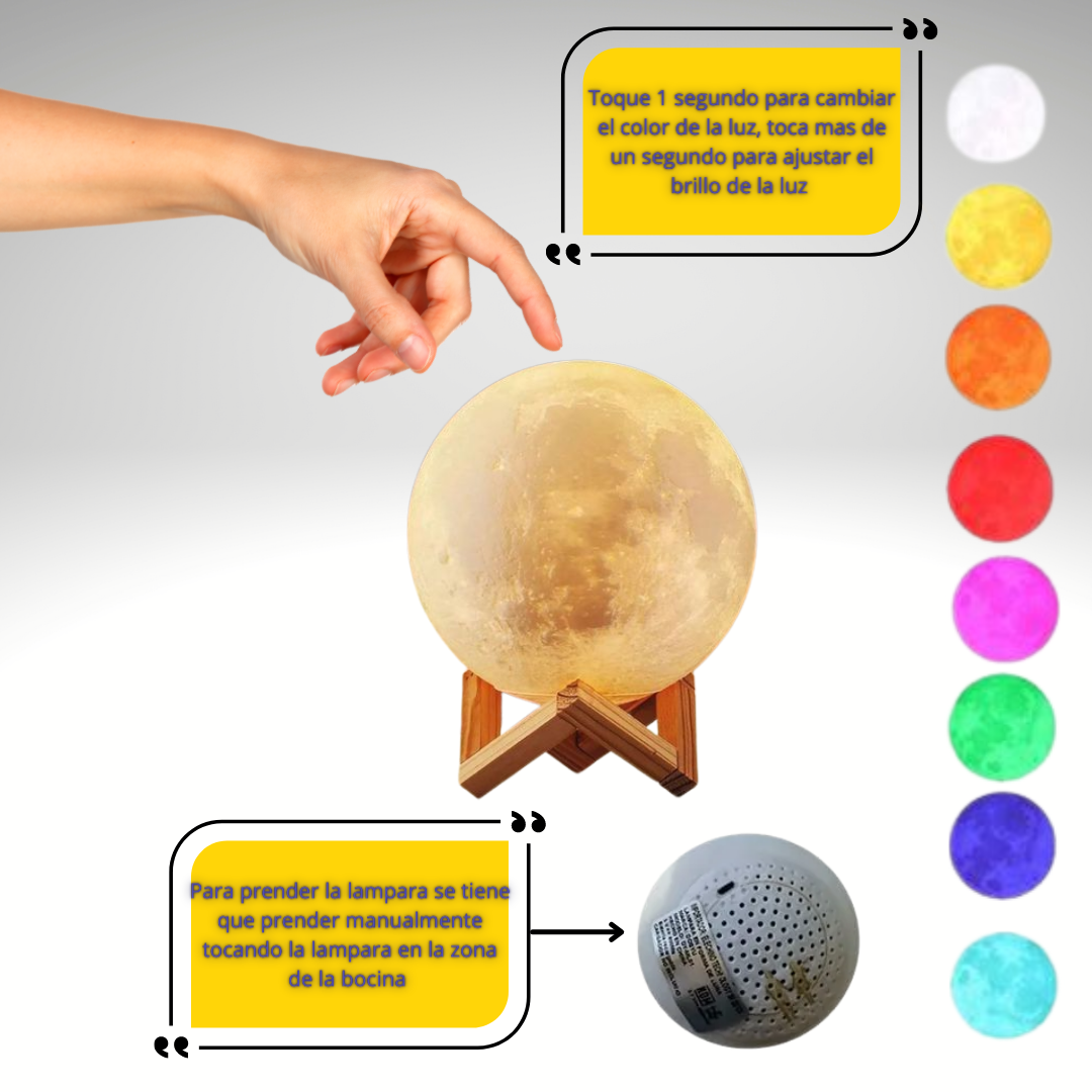 Lámpara Lunar Bocina Bluetooth Tuche DOSYU 8 Colores