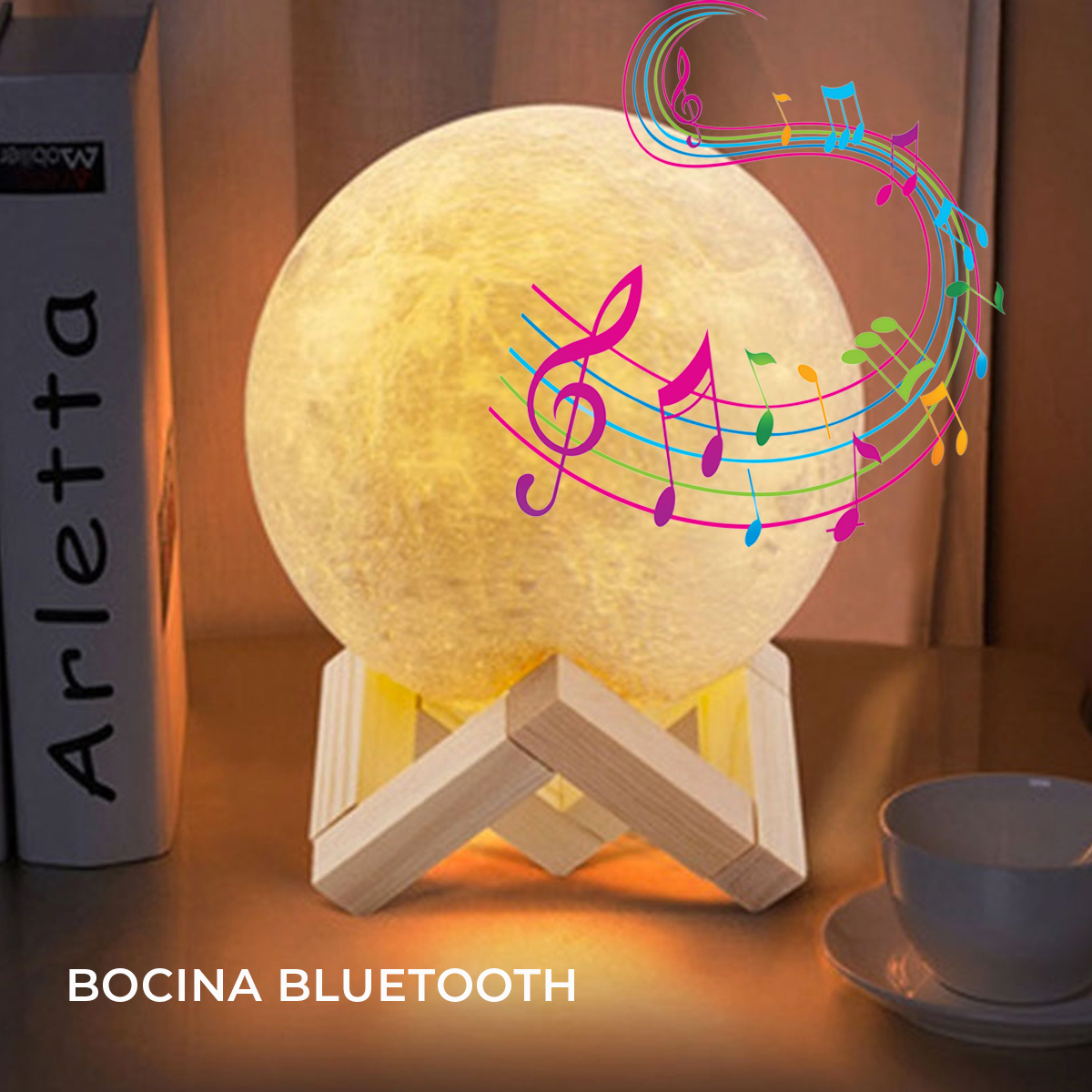 Lámpara Lunar Bocina Bluetooth Tuche DOSYU 8 Colores