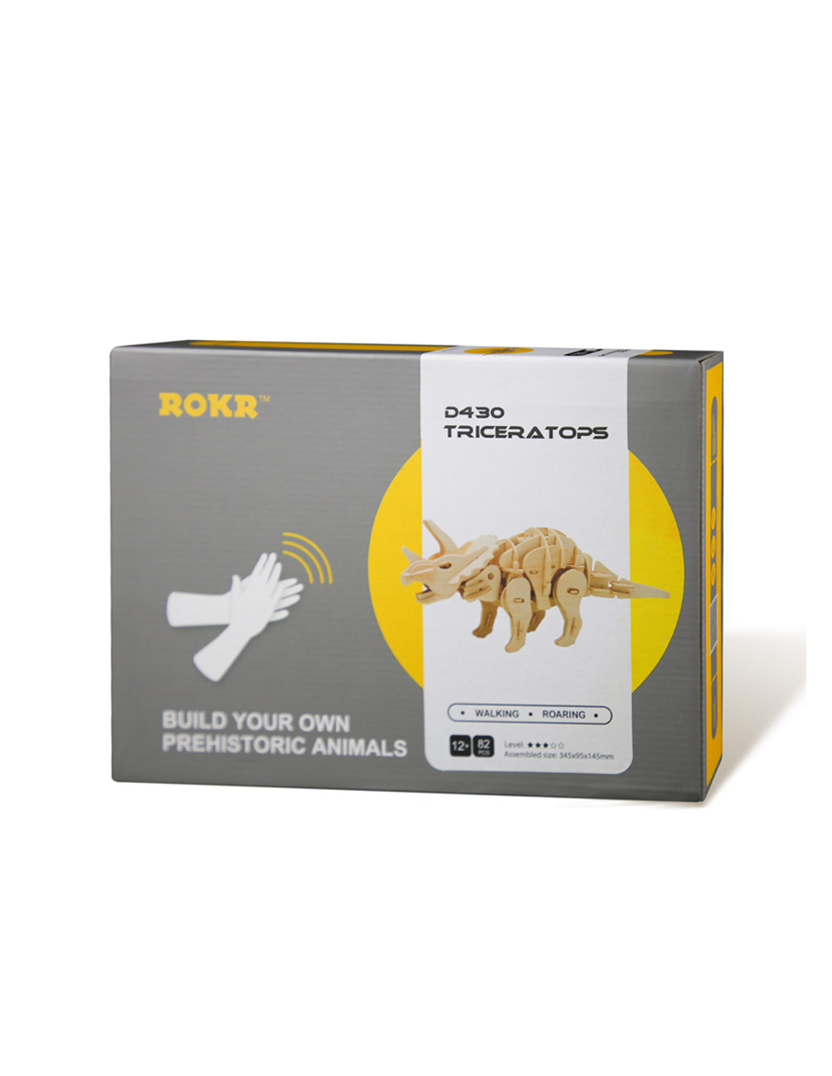 Juguete Educativo Robotime Dinosaurio Mini Triceratops 3d D430