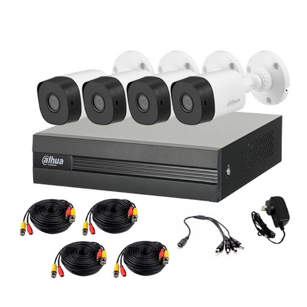 Kit De Vigilancia Dahua Wiz Sense 4 Camaras 720P Y 4canales 1080p