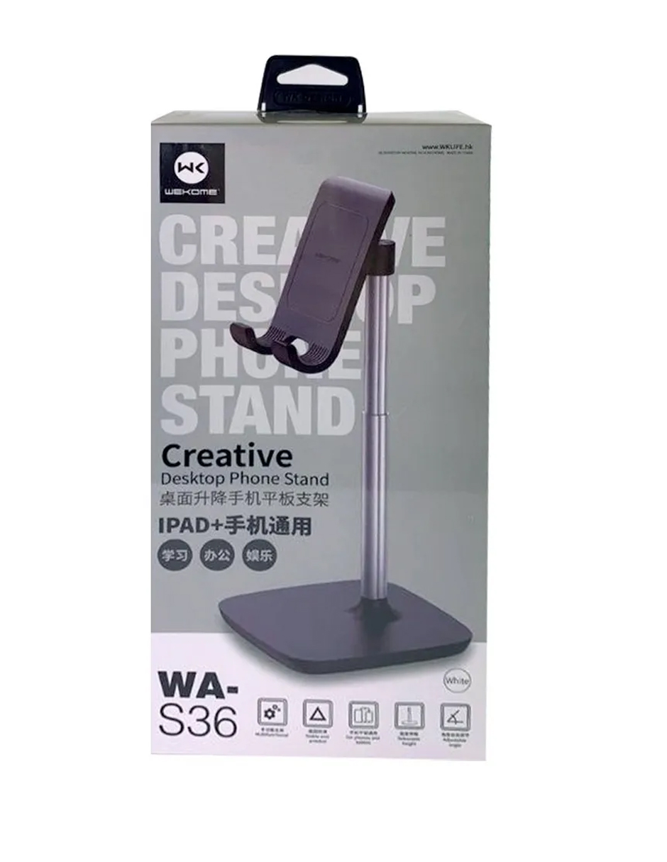 Remax Soporte Tableta Celular Escritorio Negro Wa-s36