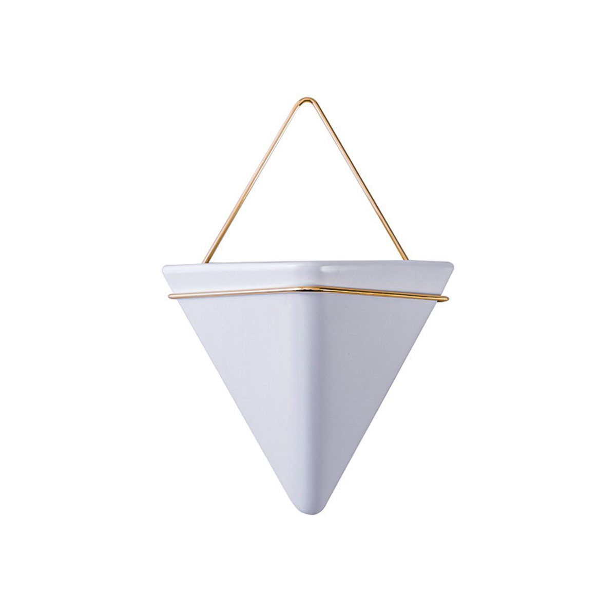 Macetero triangular colgante 21 cm alto decoración de pared