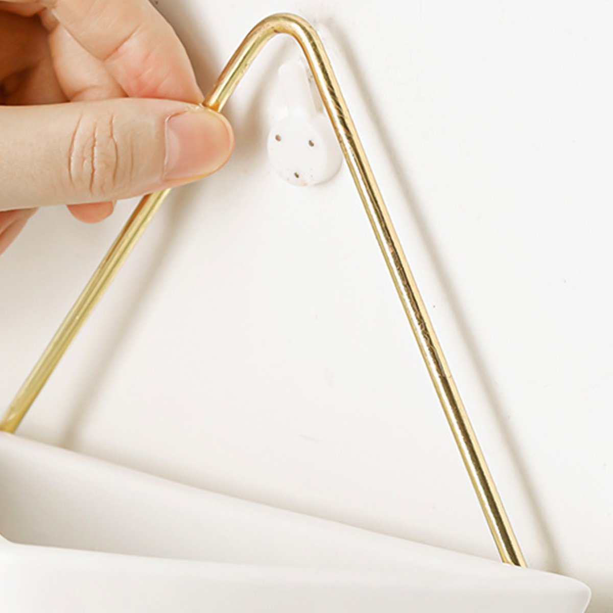 Macetero triangular colgante 21 cm alto decoración de pared