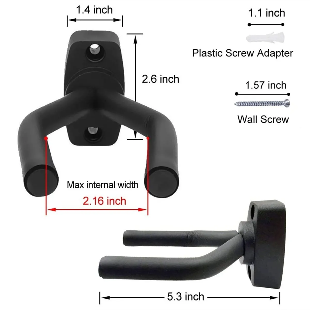 4 Pzas Soporte De Pared Para Guitarra Eléctrica