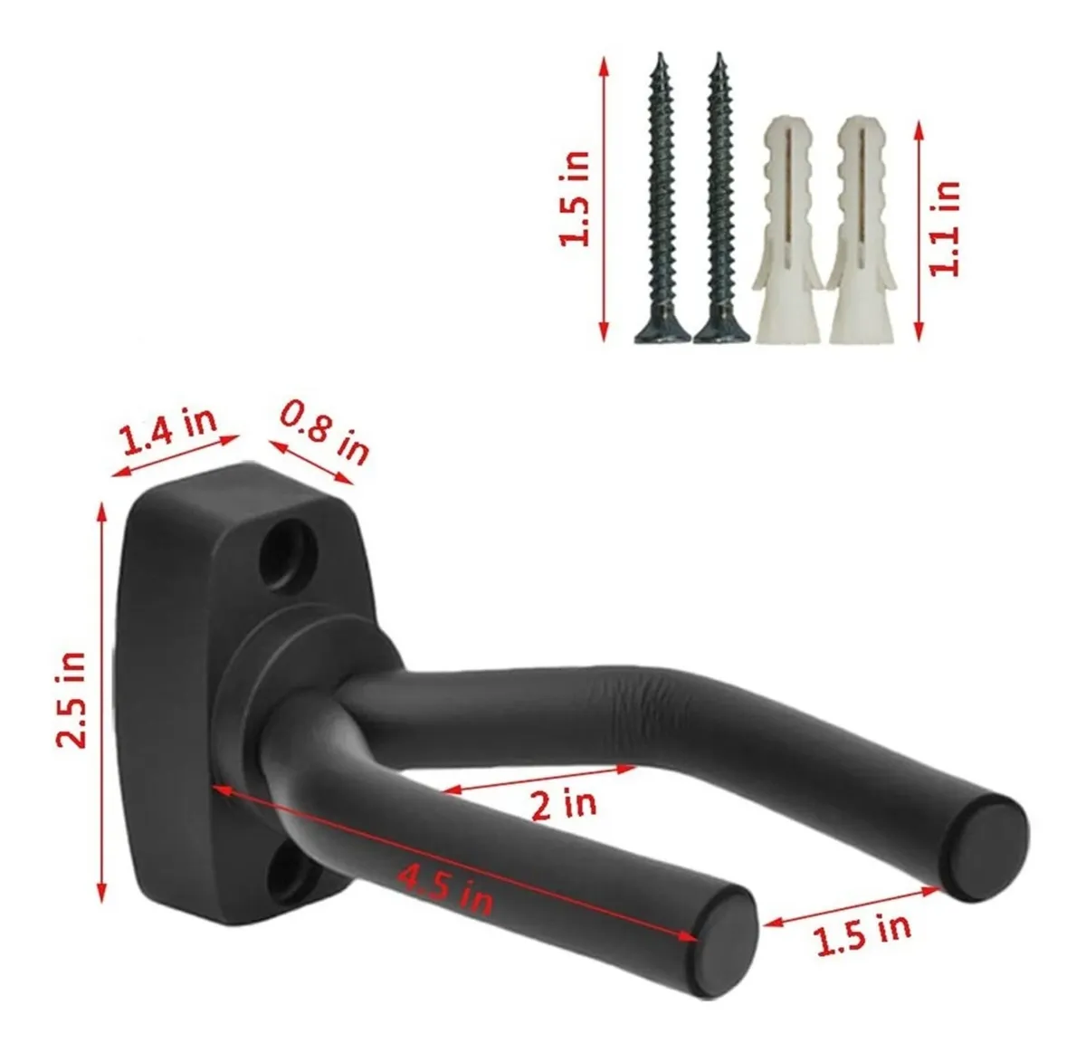 4 Pzas Soporte De Pared Para Guitarra Eléctrica