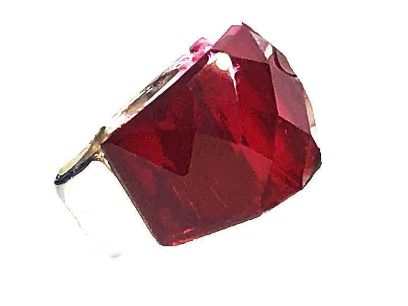 Anillo Cristal Facetado, acero inoxidable. Envío gratis