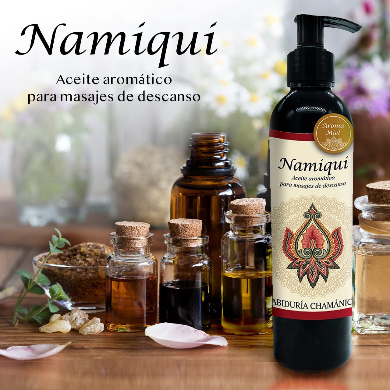 Aceite para masajes Premium Miel Namiqui, roce, fricción, percusión, reflexología, tejido profundo, masajes, relax, relajacion, calma, paz, aroma, olores, aromaterapia, hidratacion, humectacion, aceite esencial, bienestar, pindas, hierbas, herbal, fragancia, spa, hoteles, boutiques, sales, natural, baño, tina, camilla