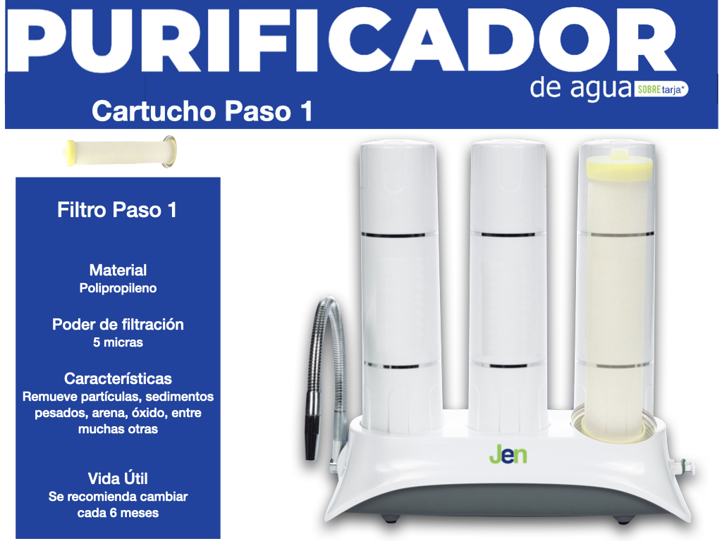 Cartucho de Polipropileno Paso 1 Filtro Ultra Filtración Jen