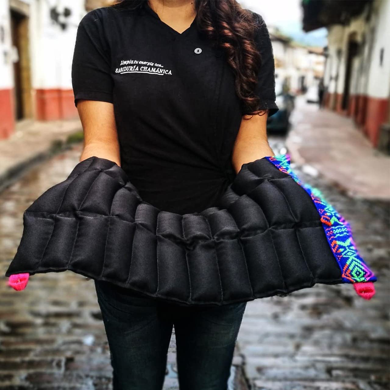 Compresa Termica  Grande de  Semillas terapeutico, masajes, relajacion, alivio, calma, yoga, reiki, meditacion, calentador, hierbas, columna, cervix, lumbar, mano, rodilla, muslos, musculos,