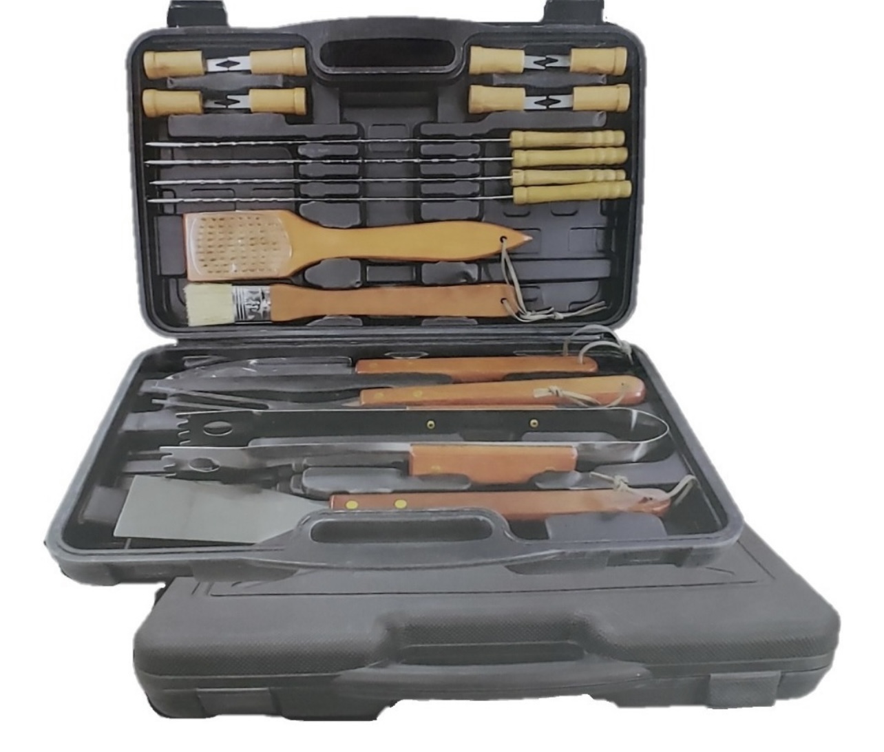 Estuche Set De 18 Utensilios Para Asador En Acero Inoxidable