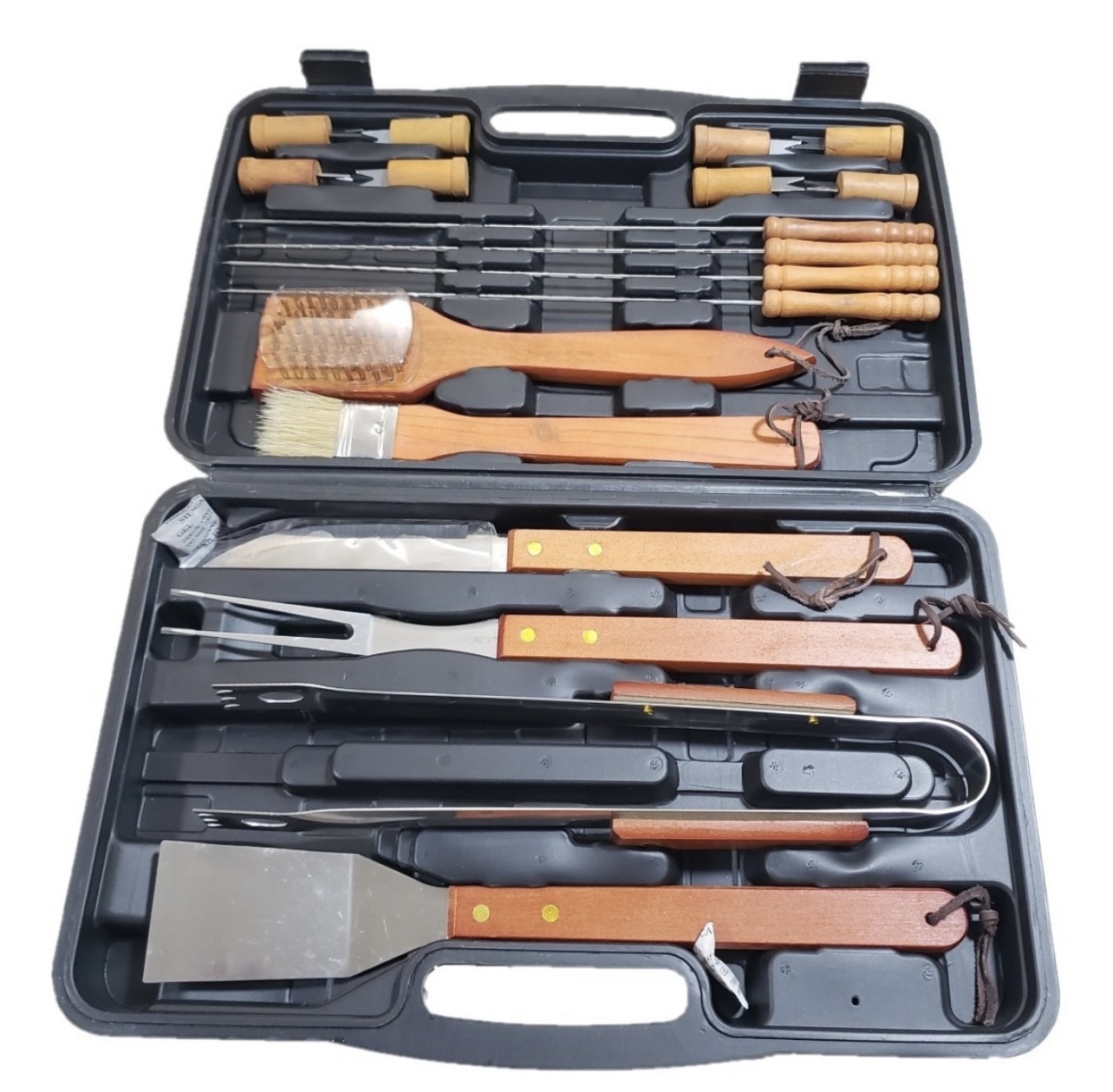 Estuche Set De 18 Utensilios Para Asador En Acero Inoxidable