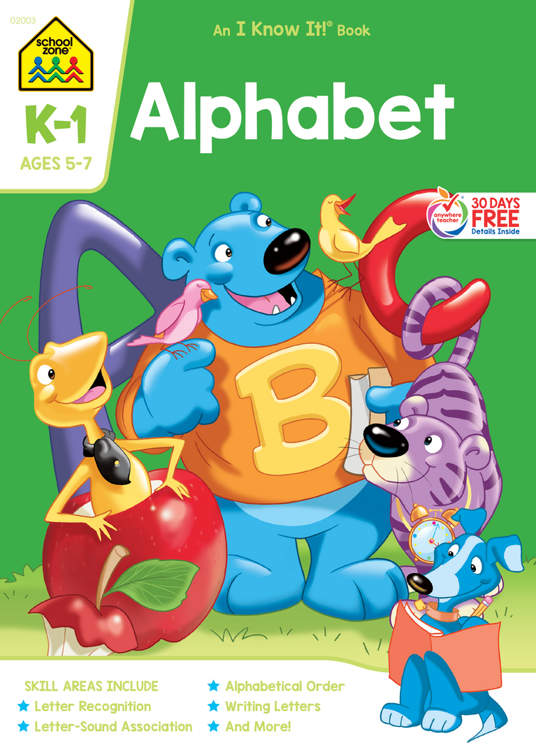 Cuaderno Alphabet Grades K-1 Workbook