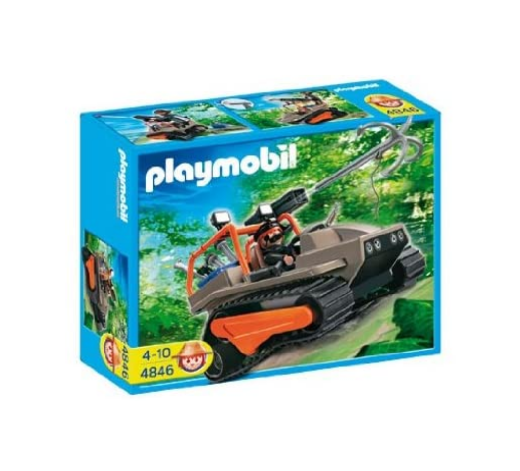 Playmobil 4846 Cazadores de Tesoros Vehículo con Oruga y Ladrón