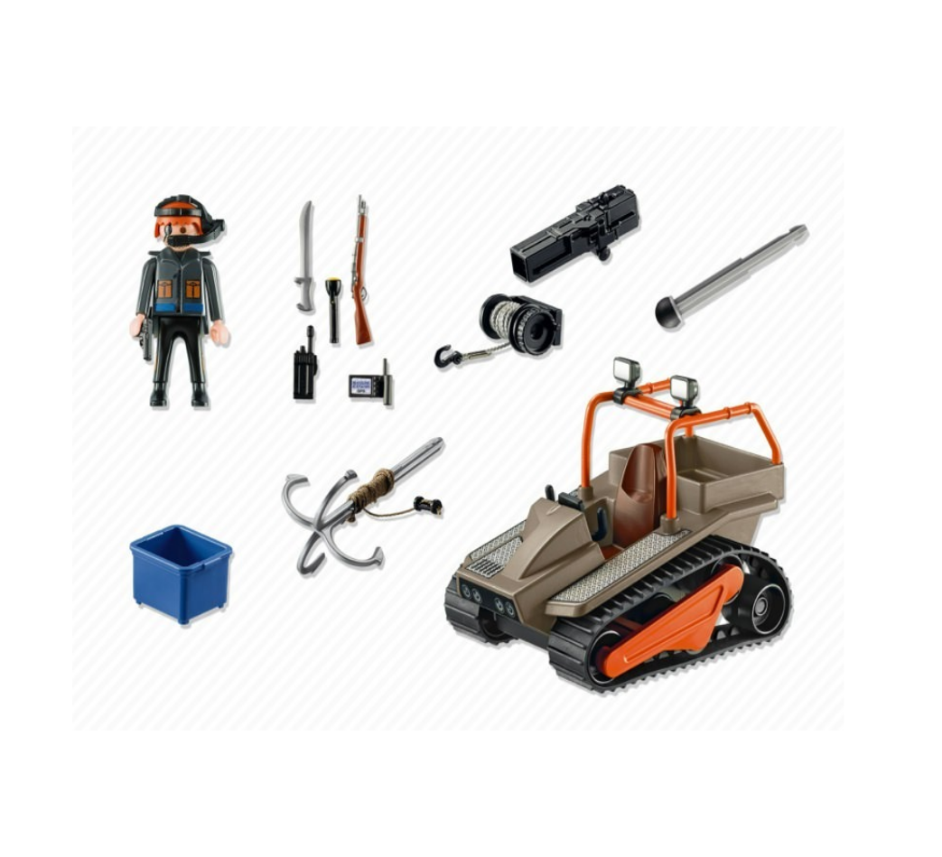 Playmobil 4846 Cazadores de Tesoros Vehículo con Oruga y Ladrón