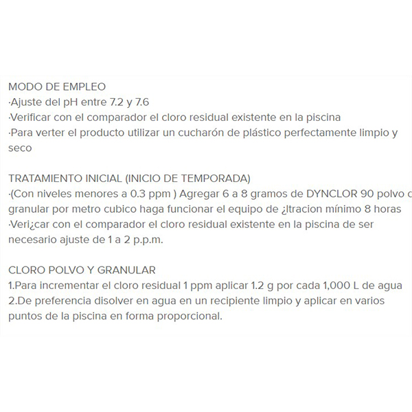 Cloro Grano Cubeta 20kg