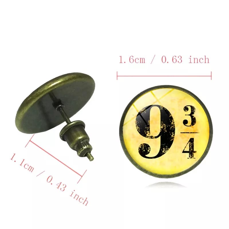 aretes/ pendientes de Harry Potter 9 3/4