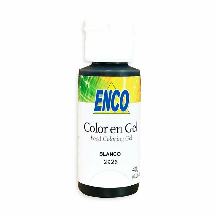 Color Gel Blanco Comestible Repostería 40 Grs Enco 2926