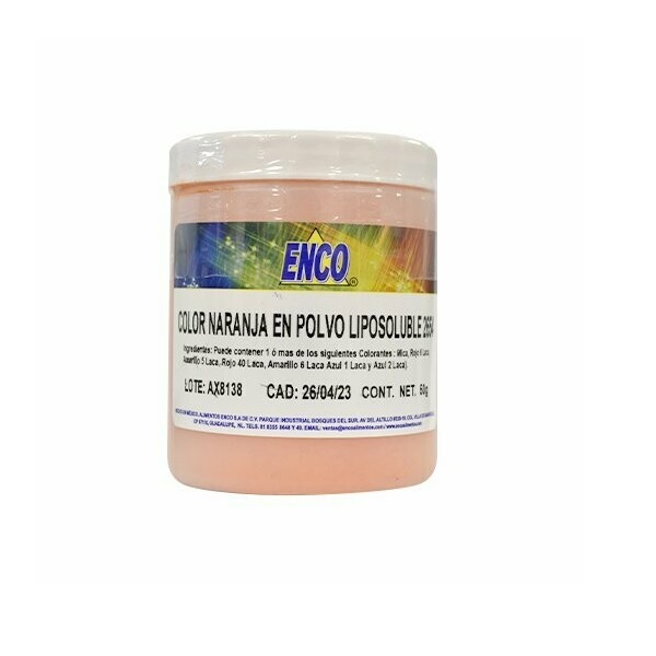 Color Naranja En Polvo Liposoluble 50grs Enco 2654-50