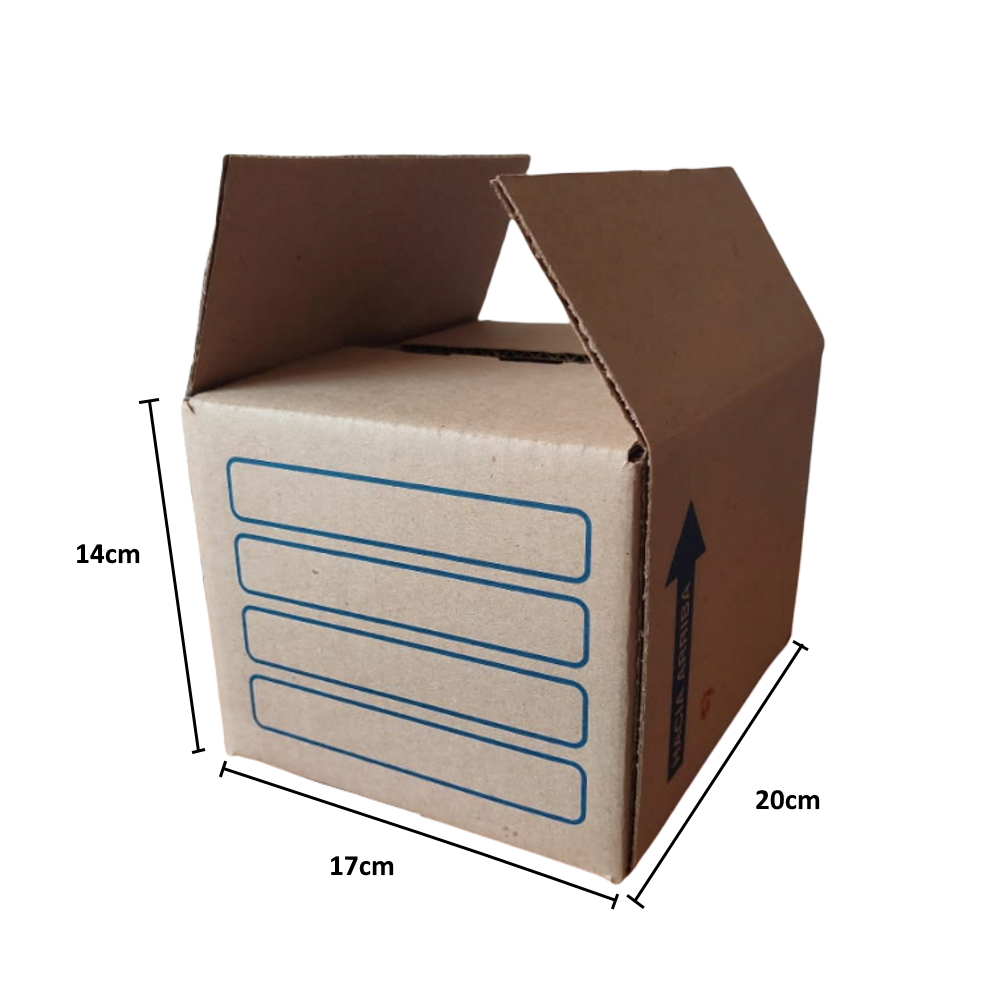 25 Cajas Cartón P/ Envíos E-commerce 20x17x14cm Económicas