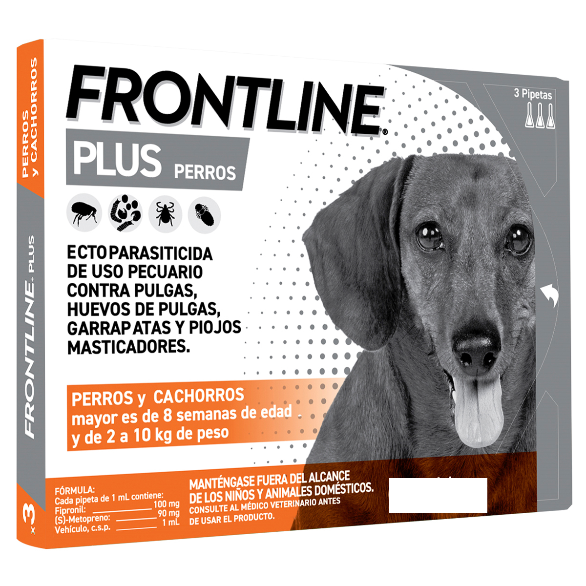 Frontline Plus Perros 2 a 10 kg 3 Pipetas