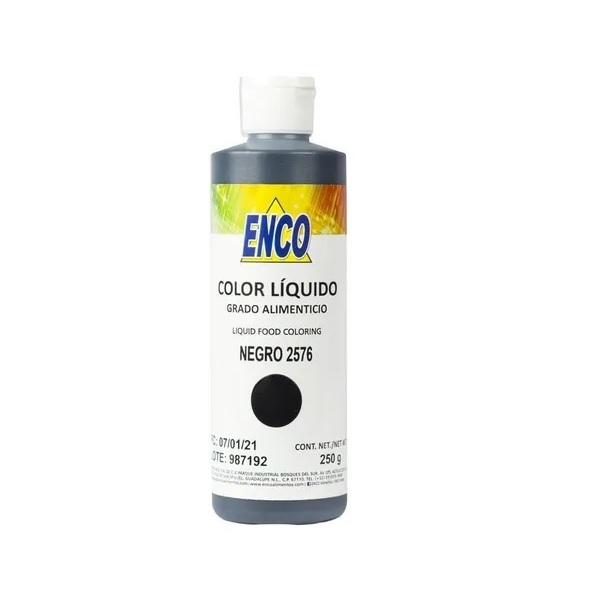 Colorante Liquido Negro 250 Ml Enco Para Aerografo 2576-250