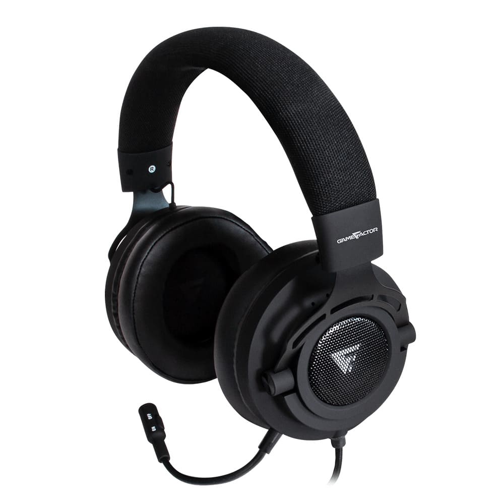 Audífonos Gamer de Diadema, Micrófono Abatible, Game Factor HSG601, incluye Amplificador y Soporte