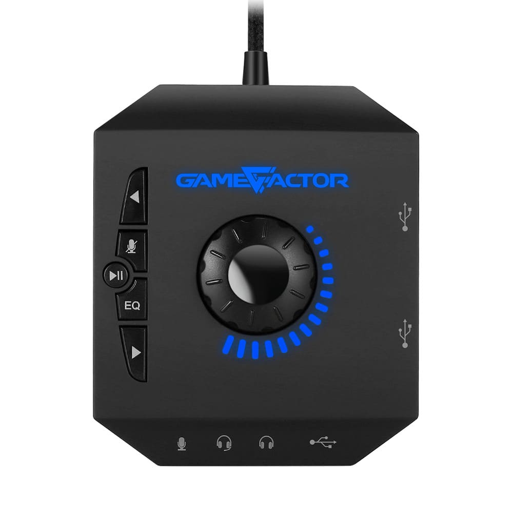 Audífonos Gamer de Diadema, Micrófono Abatible, Game Factor HSG601, incluye Amplificador y Soporte