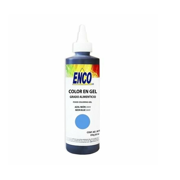 Color Gel Azul Neon 250 Grs Enco 2809-250