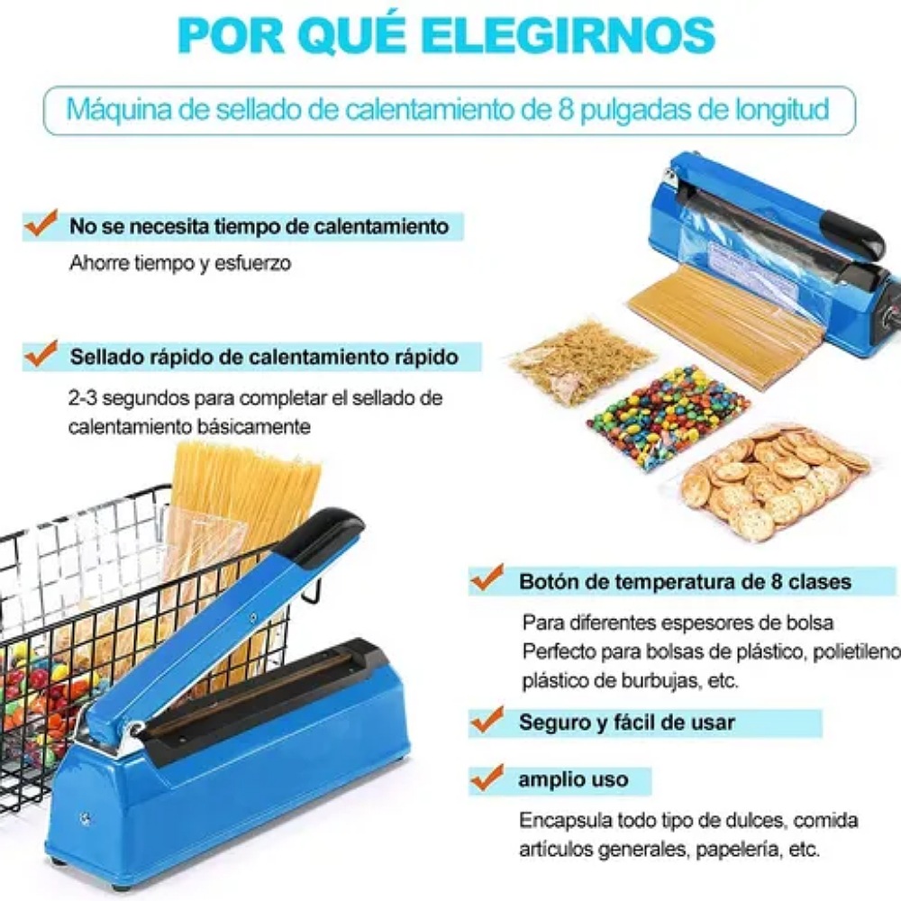Maquina Selladora Bolsas Plastico Térmica Sella 20cm