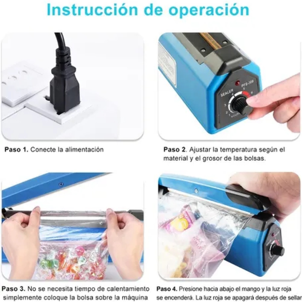 Maquina Selladora Bolsas Plastico Térmica Sella 20cm