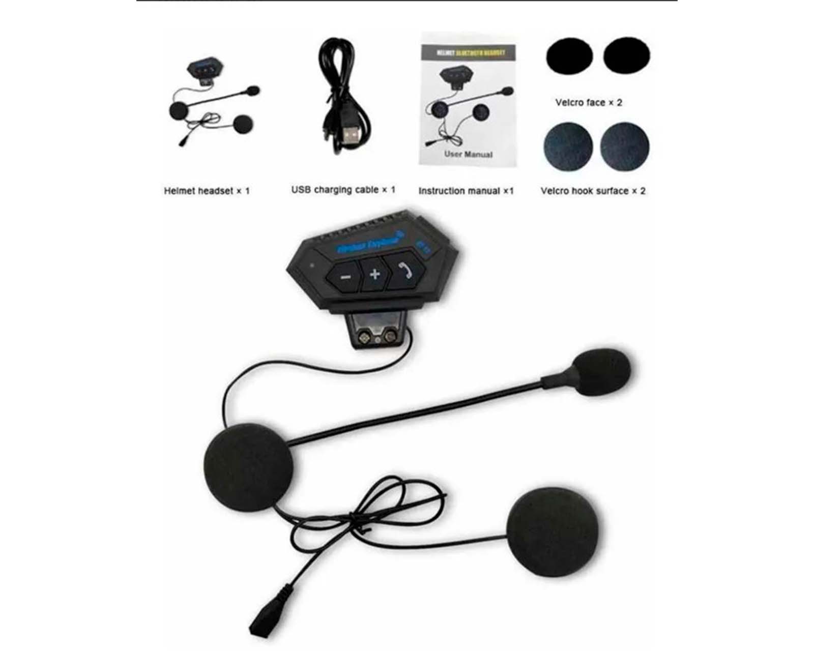 Auriculares Bt-12 Con Bluetooth Para Casco De Moto