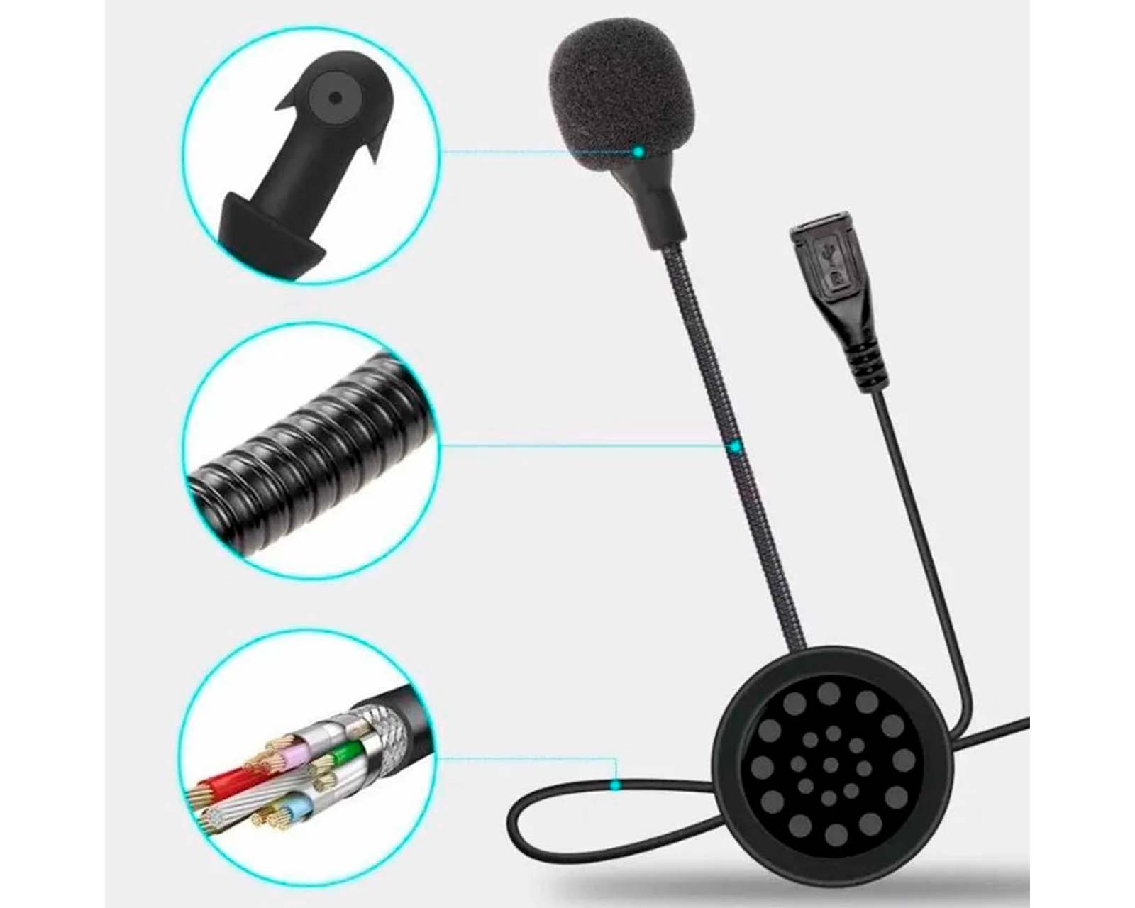 Auriculares Bt-12 Con Bluetooth Para Casco De Moto