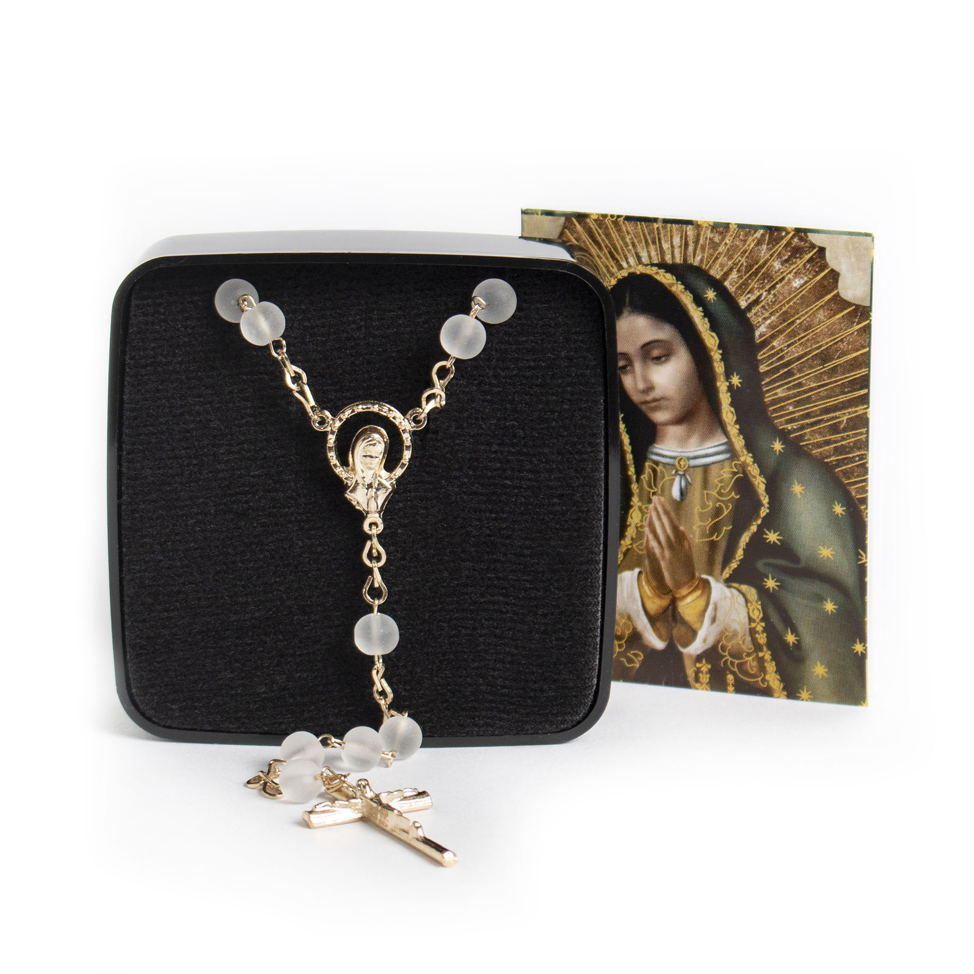 Rosario de Cuencas, con crucifijo y medalla milagrosa de la Virgen de Guadalupe Rosario de buena acción, Rosario de Paz