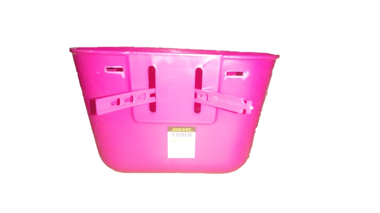 Canastilla De Plastico Color Rosa Para Bicicleta R-12