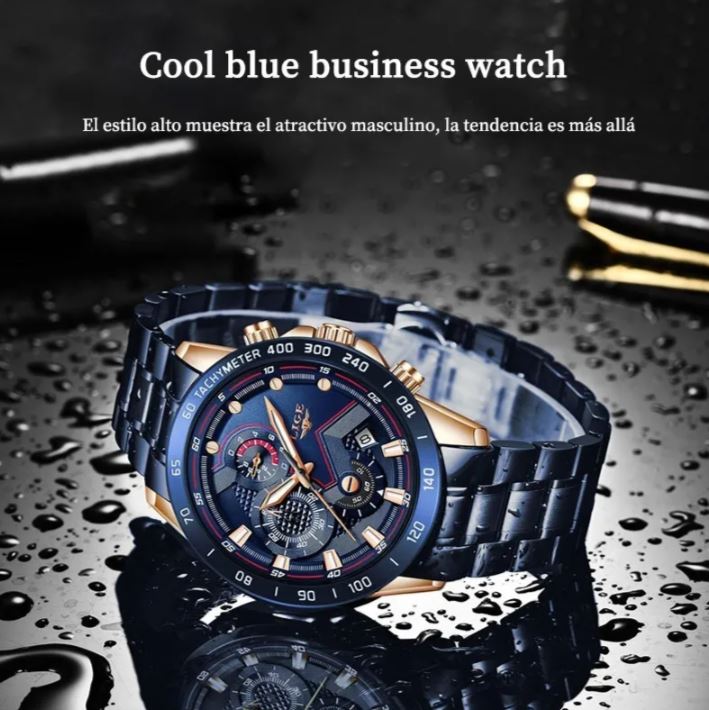 Reloj Lige - Reloj Deportivo Impermeable Para Hombre Color Azul