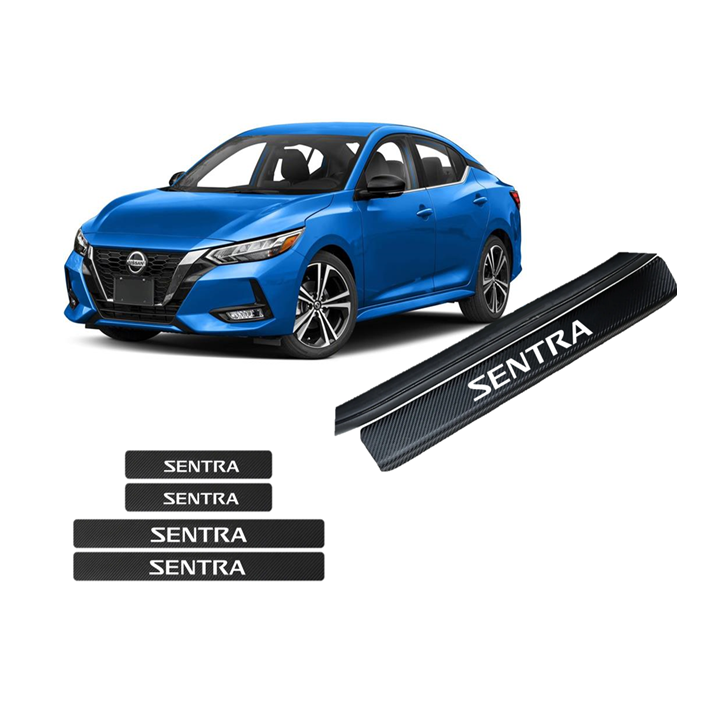 Sticker Sentra Protector De Estribos Fibra De Carbon