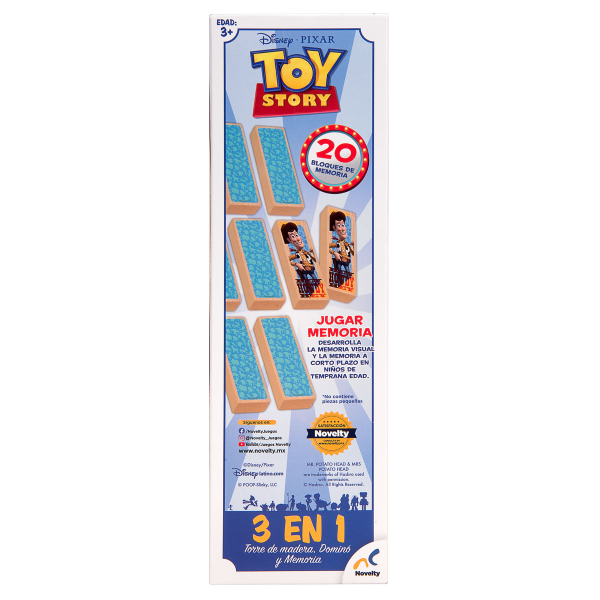 Juego de Mesa para Niños Torre de Madera 3 en 1 Toy Story