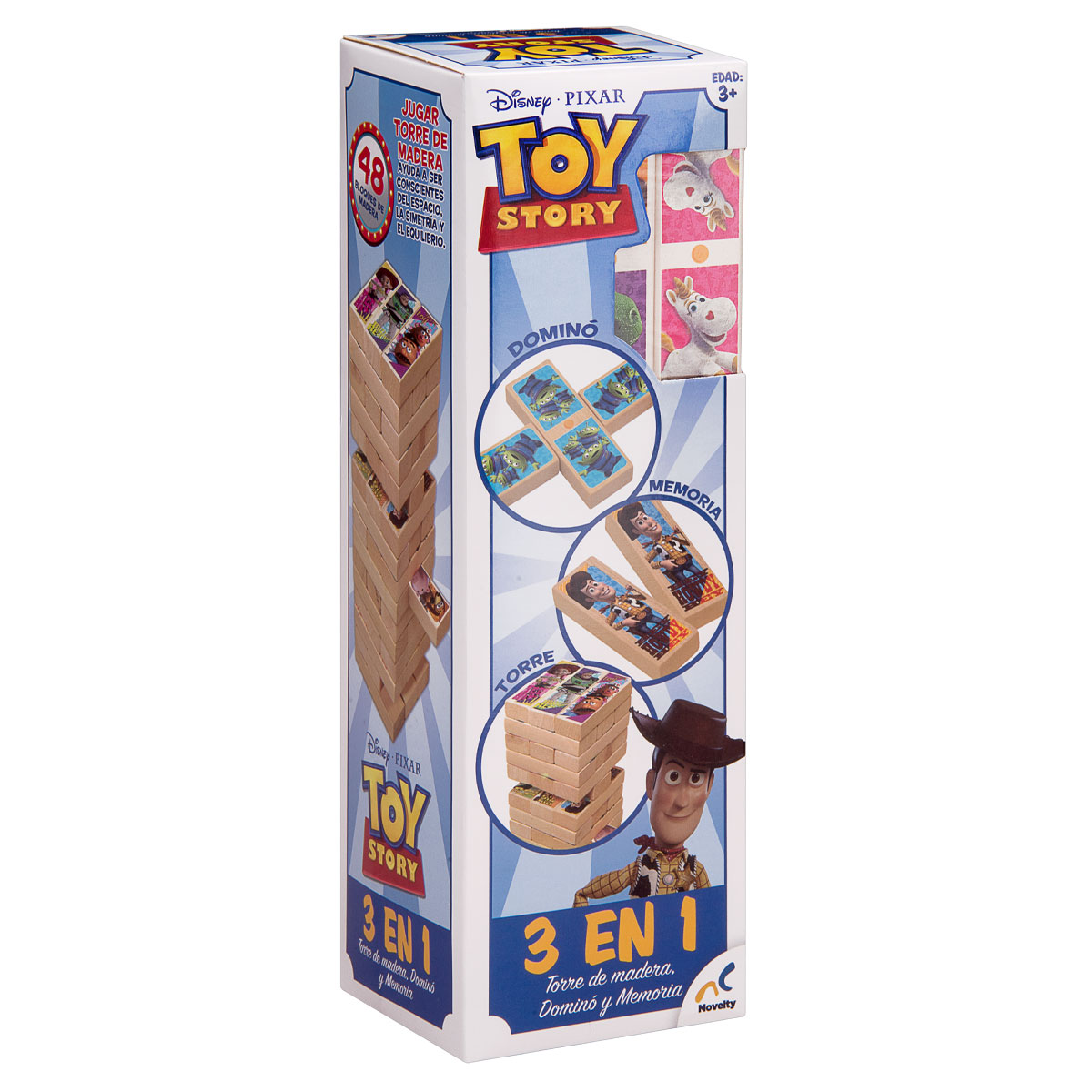 Juego de Mesa para Niños Torre de Madera 3 en 1 Toy Story