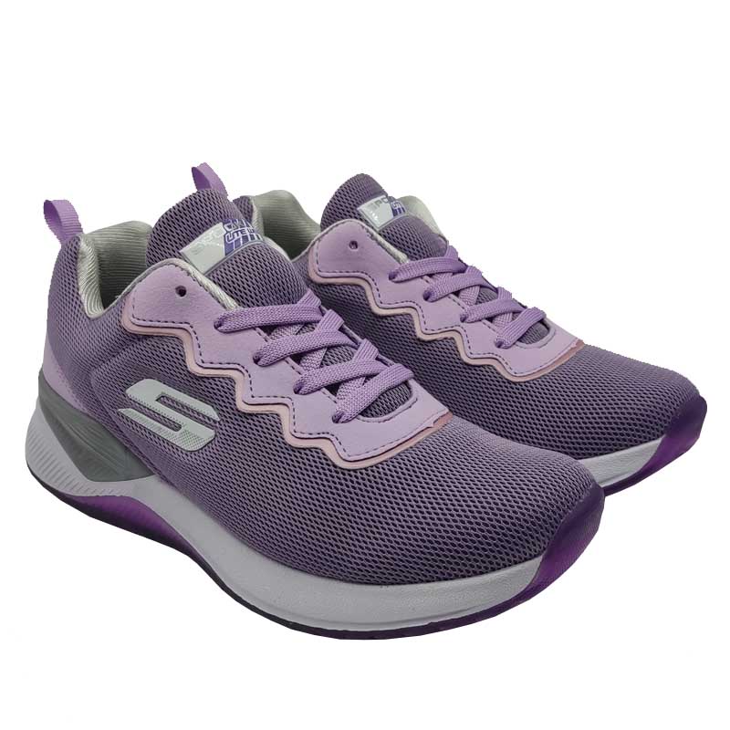 Tenis Spook 930 Lila Blanco Mujer Suela Gel Running Correr