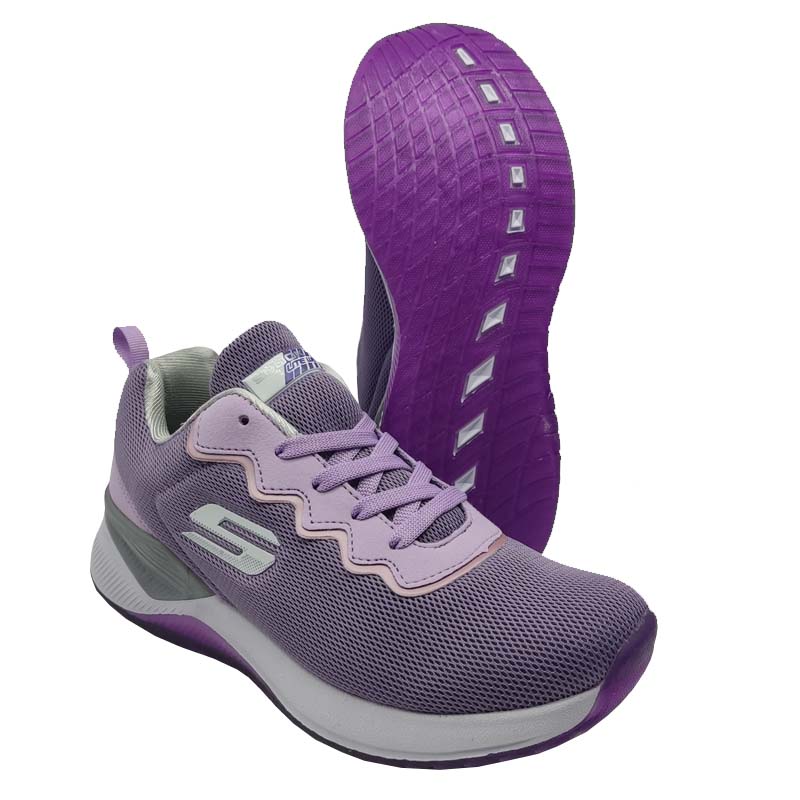 Tenis Spook 930 Lila Blanco Mujer Suela Gel Running Correr