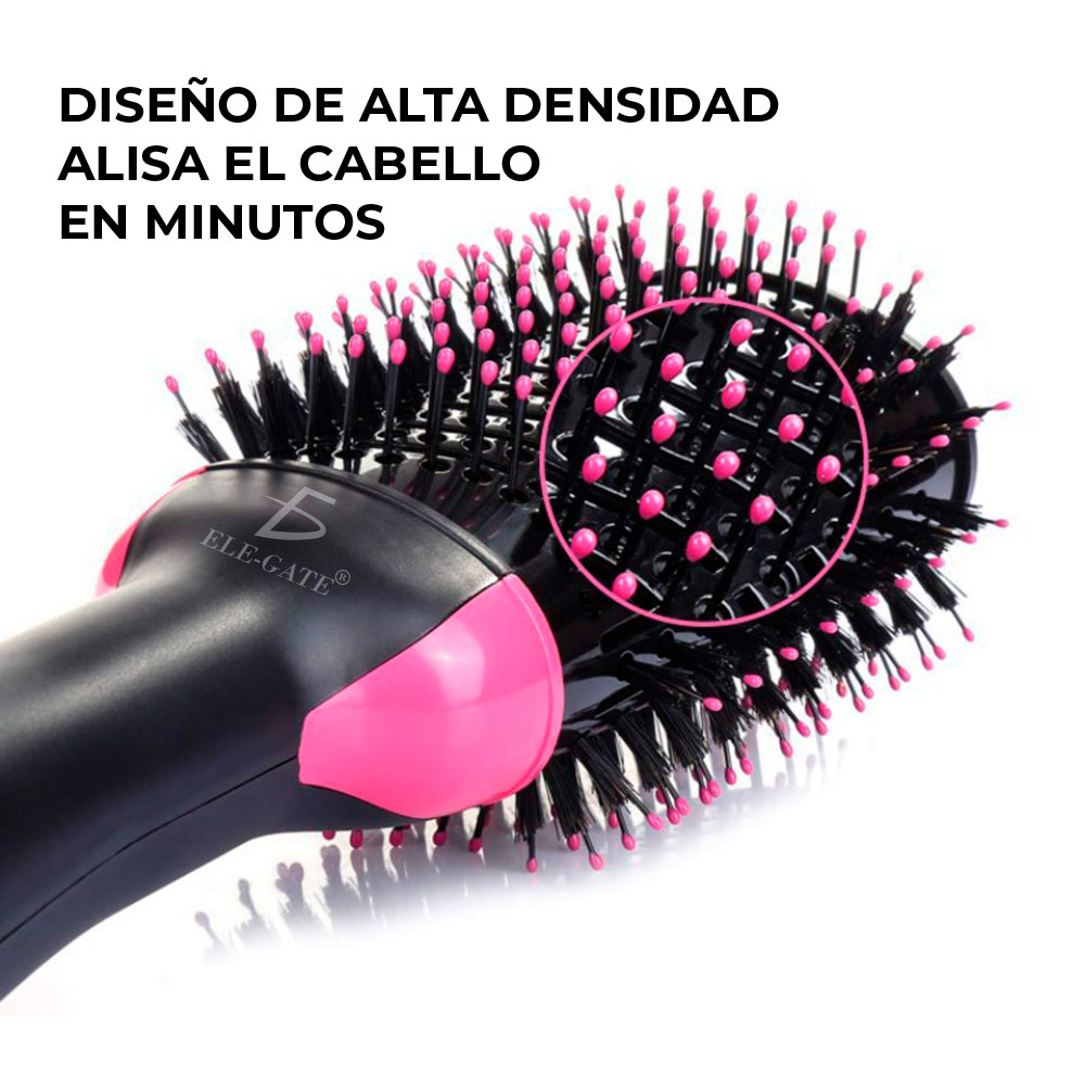 Cepillo Secador Cabello Electrico Alisador Rizador 3 En 1.