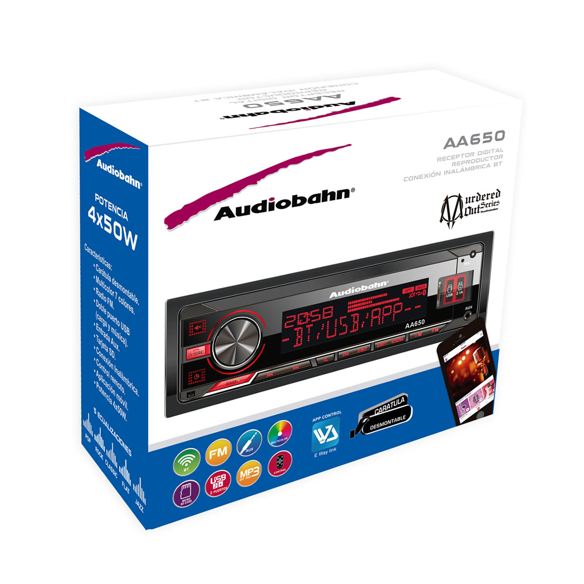 Autoestéreo Audiobahn AA650 Con Conexión Inalámbrica