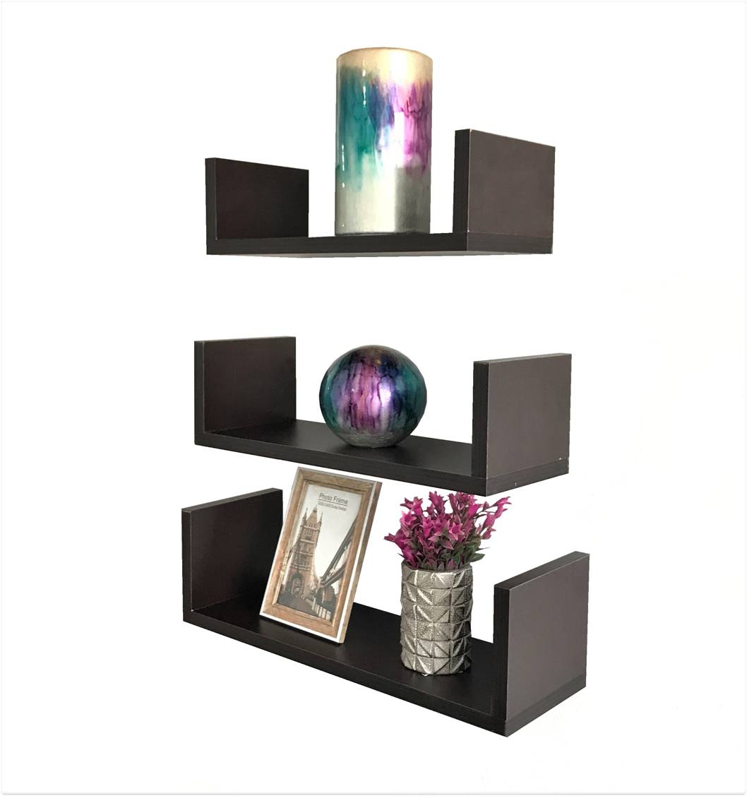 3 Repisas Flotantes Minimalistas Melamina Vintage 30, 40, 50 x 15 U