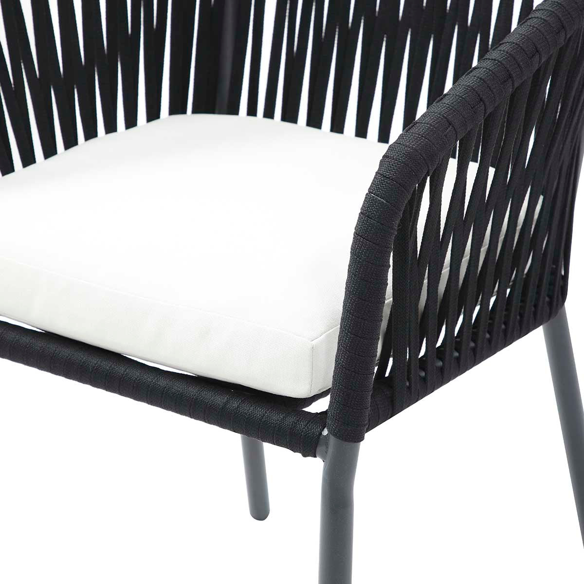 Silla para exterior Mison Negro - Kessa